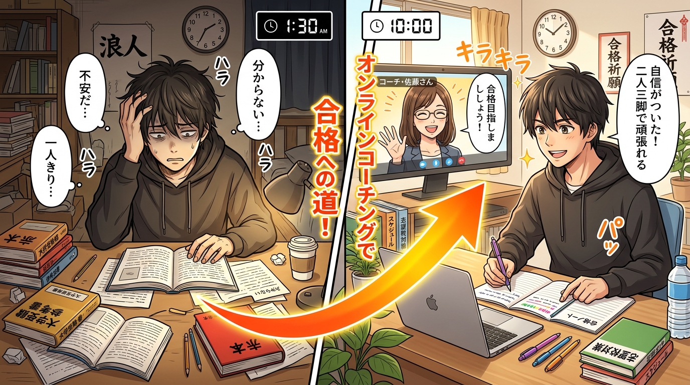 浪人生（既卒生）も受講可能なアガルート学習コーチングの解説